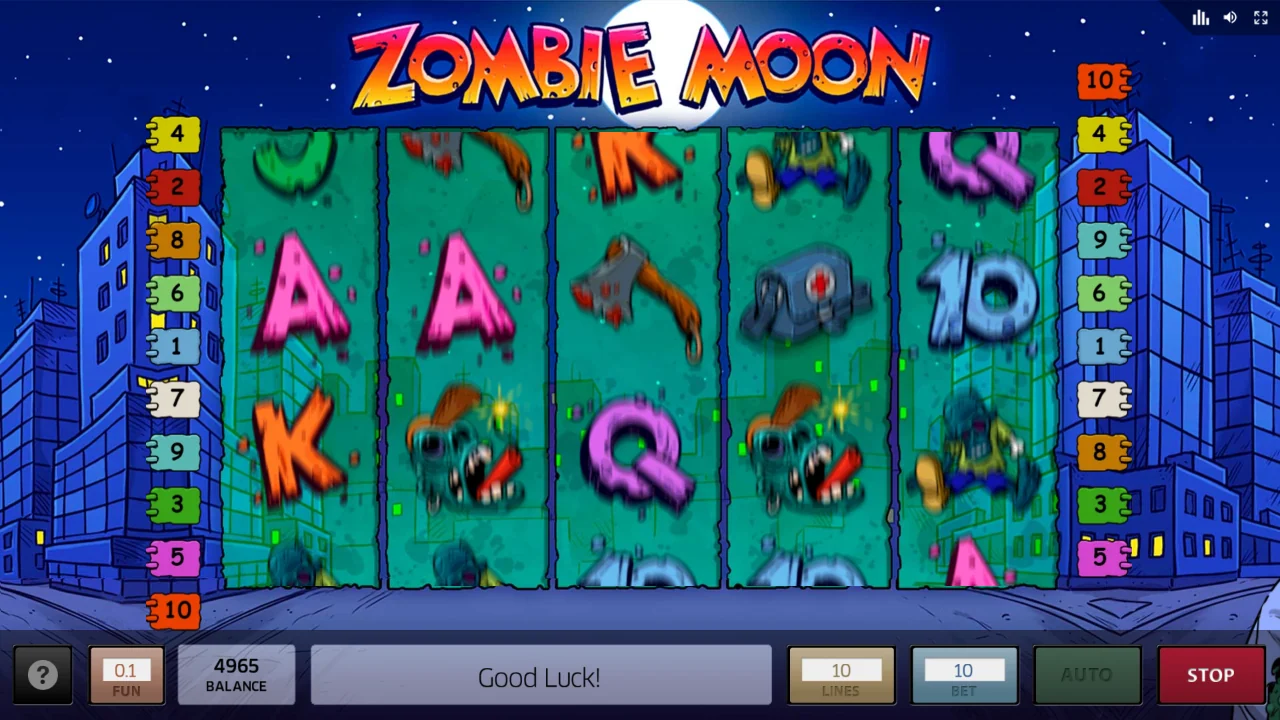 Zombie Moon — Grunnspillet med hjulene i ro