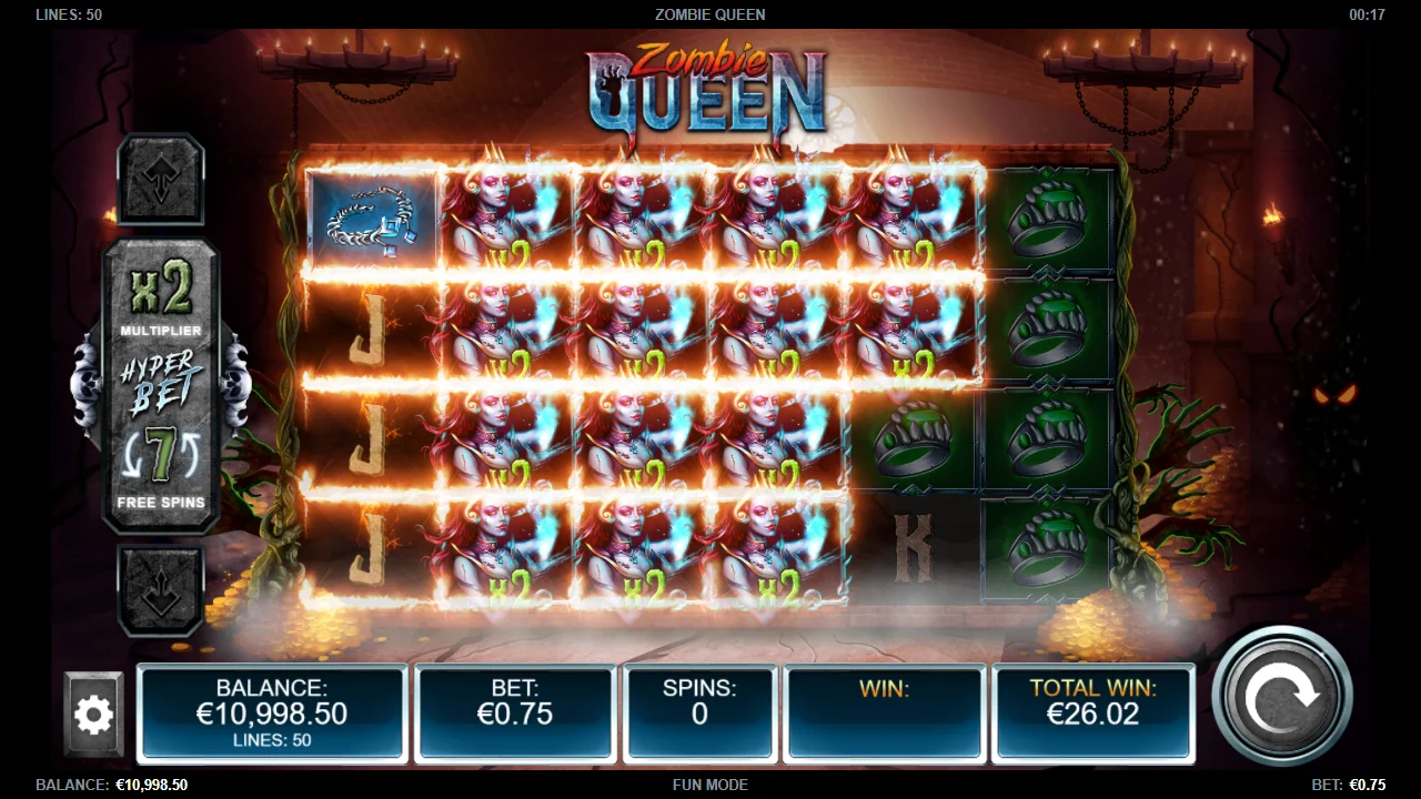 Zombie Queen — En gevinstkombinasjon avregnes