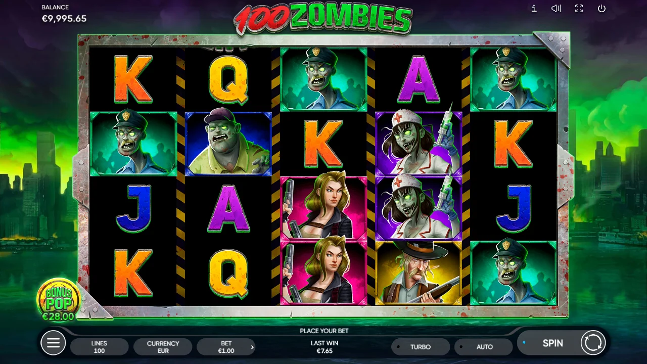 100 Zombies — Grunnspillet med hjulene i ro