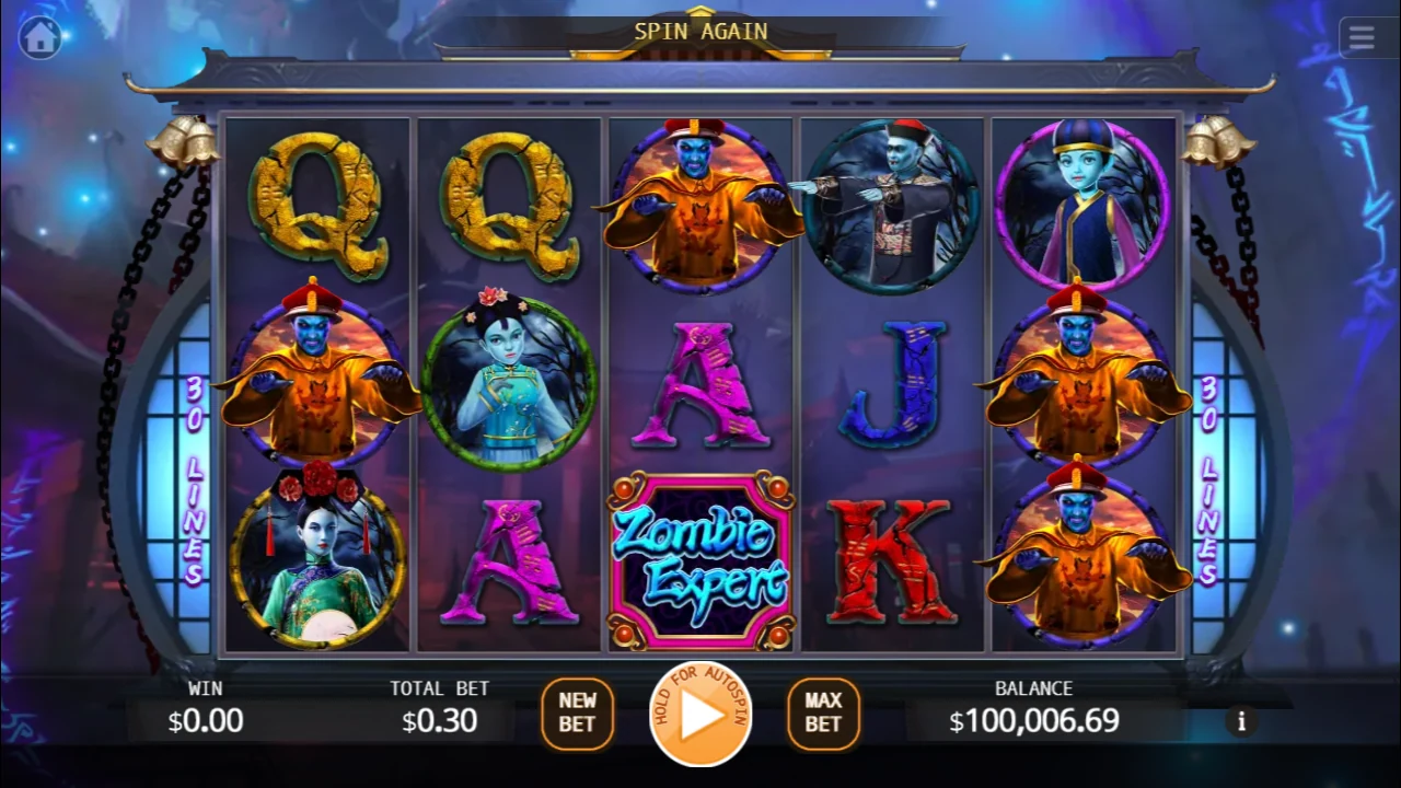 Zombie Expert Lock 2 Spin — Grunnspillet med hjulene i ro