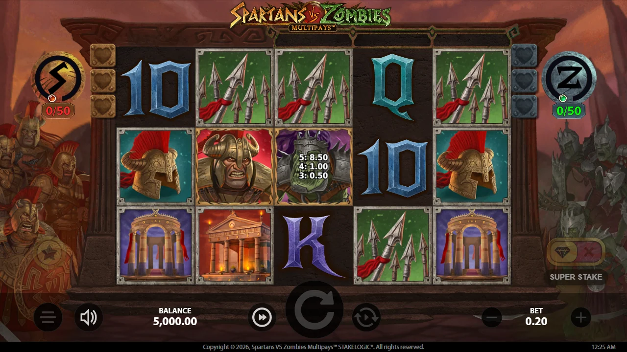 Spartans vs Zombies — Grunnspillet med hjulene i ro