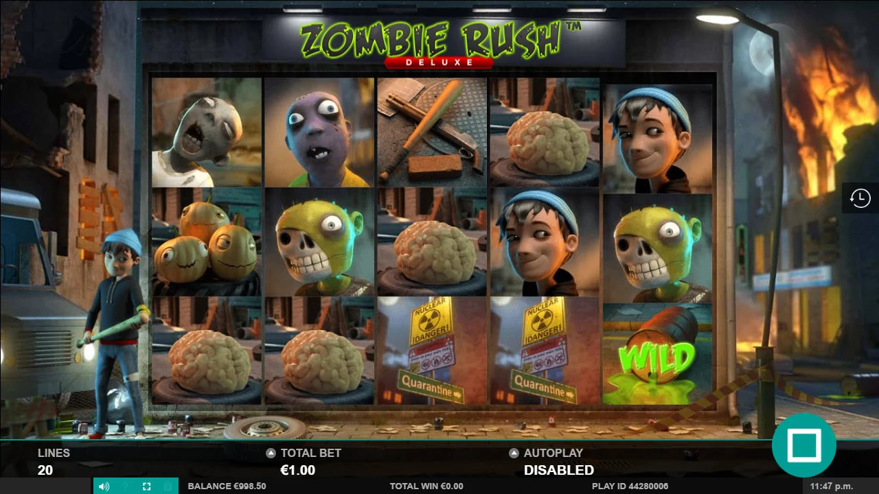 Zombie Rush — Grunnspillet med hjulene i ro