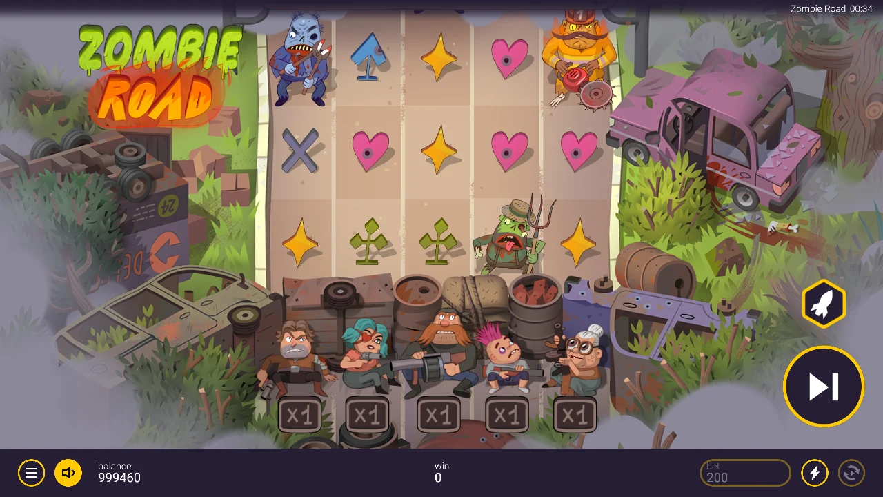 Zombie Road — Grunnspillet med hjulene i ro