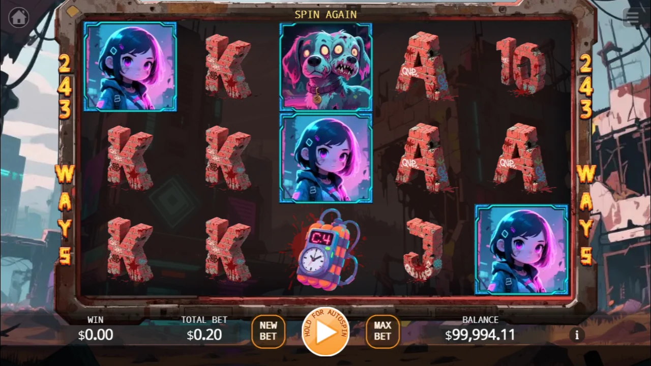 Zombie Siege — Grunnspillet med hjulene i ro