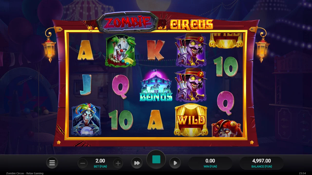 Zombie Circus — Grunnspillet med hjulene i ro